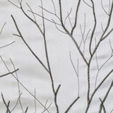 Wholesale Embroidered Branches Faux Silk Window Panel, White