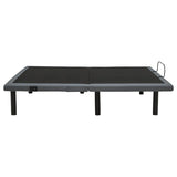 Weston Full Dual-Motor Massage Adjustable Bed Base Black and Grey
