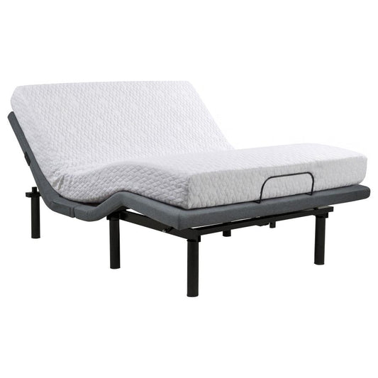 Weston Queen Dual-Motor Massage Adjustable Bed Base in Black and Grey