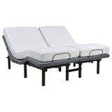 Weston Split Eastern King Massage Adjustable Bed Base in Black and Grey