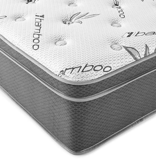 Sommet 13-Inch Full Bamboo Euro Top Memory Foam Hybrid Mattress