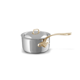 Mauviel M'COOK B 5-Ply Polished Stainless Steel Sauce Pan With Lid 3.4-qt and Frying Pan 10.2-in Bundle