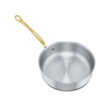 Mauviel M'COOK B 5-Ply Saute Pan With Lid, Brass Handle