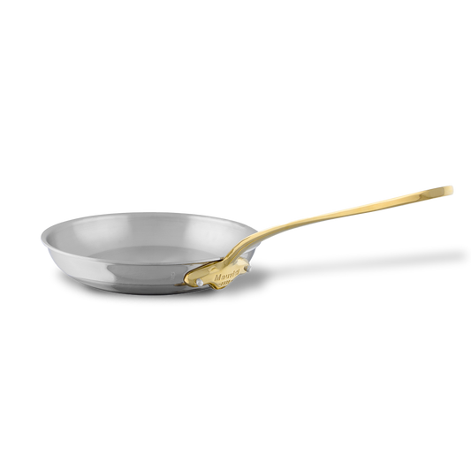 Mauviel M'COOK B 5-Ply 2-Piece Frying Pan 7.9-In and  9.4-In Set With Brass Handles