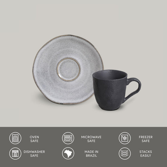 ORGANIC COFFEE CUP + ORGANIC SAUCER DUST