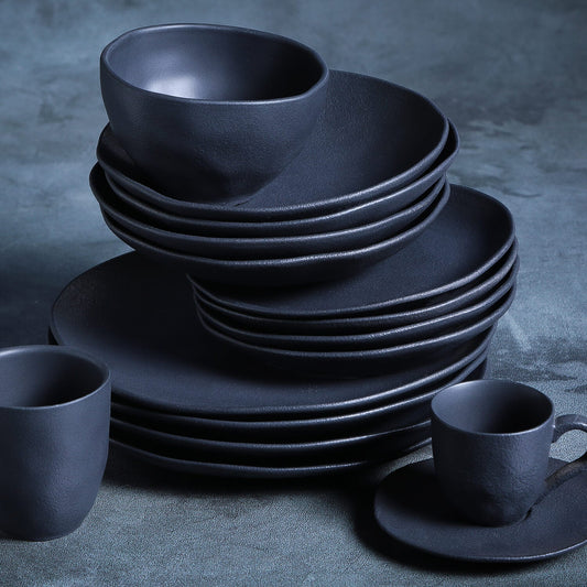 ORGANIC COFFEE CUP + ORGANIC SAUCER MATTE BLACK