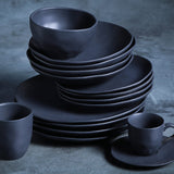 ORGANIC COFFEE CUP + ORGANIC SAUCER MATTE BLACK