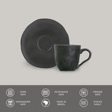 ORGANIC COFFEE CUP + ORGANIC SAUCER MATTE BLACK