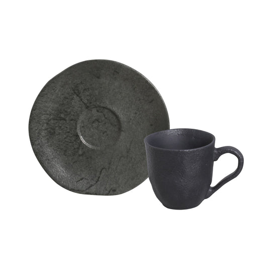 ORGANIC COFFEE CUP + ORGANIC SAUCER CHROMIUM