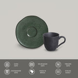 ORGANIC COFFEE CUP + ORGANIC SAUCER GREENERY