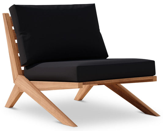Tahiti Waterproof Fabric Outdoor Chair - Durable Teak Design for Ultimate Patio Comfort and Style