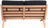 Tahiti Teak Outdoor Loveseat - Stylish Waterproof Fabric for Elegant Patio Relaxation and Durability