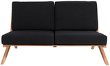 Tahiti Teak Outdoor Loveseat - Stylish Waterproof Fabric for Elegant Patio Relaxation and Durability