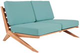 Tahiti Teak Outdoor Loveseat - Stylish Waterproof Fabric for Elegant Patio Relaxation and Durability
