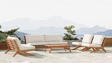 Tahiti Waterproof Fabric Outdoor Chair - Durable Teak Design for Ultimate Patio Comfort and Style