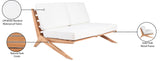 Tahiti Teak Outdoor Loveseat - Stylish Waterproof Fabric for Elegant Patio Relaxation and Durability