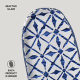 SHALLOW OVAL PLATTER ORGANIC STONEWARE Ø 6.5x3.15" SET OF 2 DESIGNS MAYA