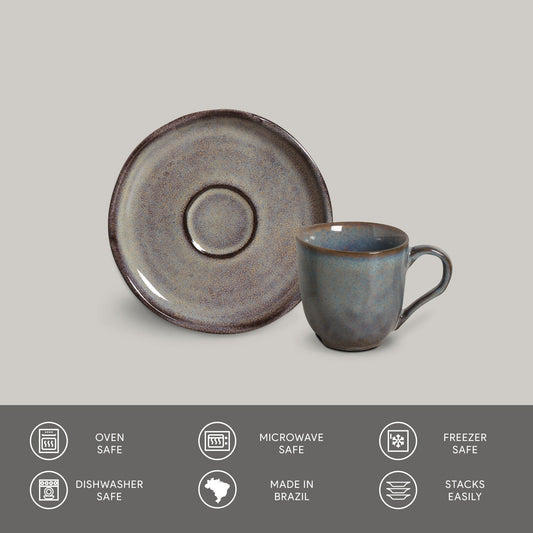 ORGANIC COFFEE CUP + BIO SAUCER TOURMALINE