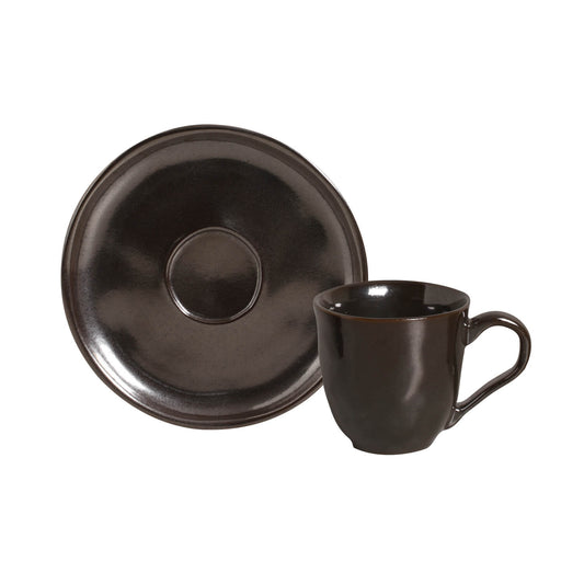 ORGANIC COFFEE CUP + BIO SAUCER METALLICA