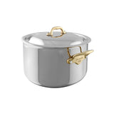 Mauviel M'COOK B 5-Ply Stewpan With Lid, Brass Handles