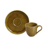 ORGANIC COFFEE CUP + BIO SAUCER AMBER