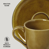 ORGANIC COFFEE CUP + BIO SAUCER AMBER