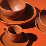 ORGANIC COFFEE CUP + BIO SAUCER TERRACOTTA