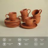 ORGANIC COFFEE CUP + BIO SAUCER TERRACOTTA