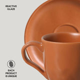 ORGANIC COFFEE CUP + BIO SAUCER TERRACOTTA