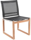 Tulum Teak Outdoor Dining Side Chair - Durable Mesh Fabric for Stylish Relaxation & Comfort