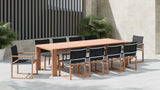 Tulum Teak Outdoor Dining Side Chair - Durable Mesh Fabric for Stylish Relaxation & Comfort