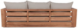 Tulum Teak Outdoor Sofa - Stylish Patio Seating with Waterproof Fabric for Ultimate Relaxation