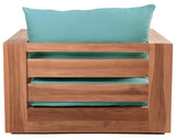 Tulum Teak Outdoor Patio Chair - Stylish Resilient Design for Relaxing and Entertaining Outdoors
