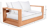 Tulum Teak Outdoor Loveseat - Stylish, Durable, and Weather-Resistant Seating for Your Patio Retreat