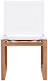 Tulum Teak Outdoor Dining Side Chair - Durable Mesh Fabric for Stylish Relaxation & Comfort