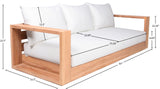 Tulum Teak Outdoor Sofa - Stylish Patio Seating with Waterproof Fabric for Ultimate Relaxation