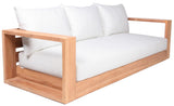 Tulum Teak Outdoor Sofa - Stylish Patio Seating with Waterproof Fabric for Ultimate Relaxation
