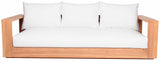 Tulum Teak Outdoor Sofa - Stylish Patio Seating with Waterproof Fabric for Ultimate Relaxation