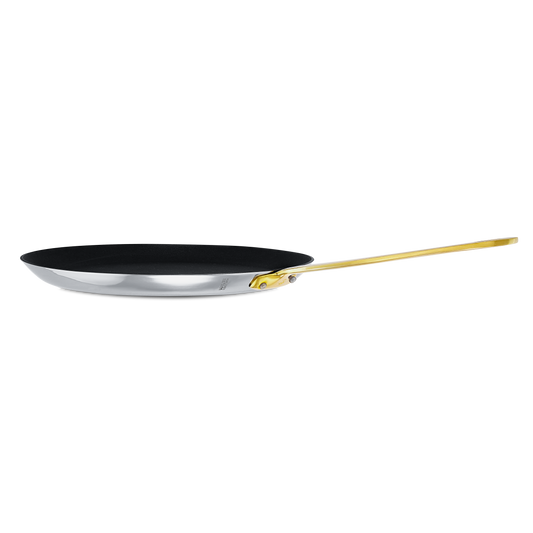 Mauviel M'COOK B Crepe Pan Eclipse With Brass Handles, 11.8-In