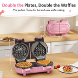 Double Belgian Waffle Maker with Removable Nonstick Plates