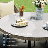 Wholesale 5 Pieces Outdoor Patio Dining Table Set, Rattan Patio Furnit