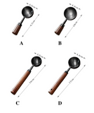 Walnut Handle Coffee Scoop Stainless Steel Spoon
