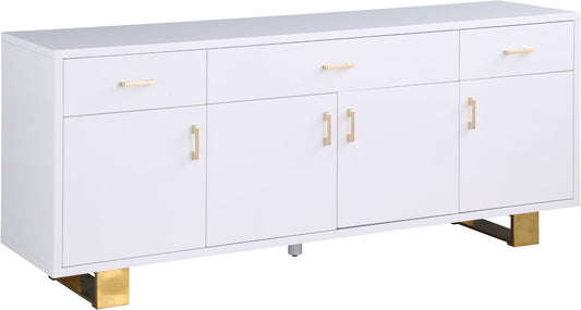 Excel Contemporary Sideboard Buffet with Spacious Drawers, Elegant Gold Accents, and Durable Design