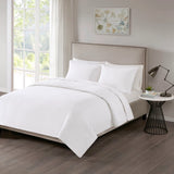 Checkered Quilted 3-Piece Reversible Coverlet Set, White