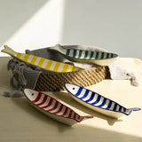 Hand Printed Fish Ceramic Plate for Dining