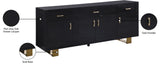 Excel Contemporary Sideboard Buffet with Spacious Drawers for Modern Dining Room Organization