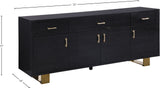 Excel Contemporary Sideboard Buffet with Spacious Drawers for Modern Dining Room Organization