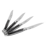 Goyon-Chazeau, Set of 4, Ebony Wood Laguiole Steak Knives