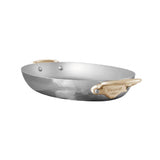 Mauviel M'ELITE B Hammered 5-Ply Oval Pan With Brass Handles