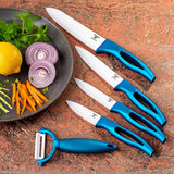 5-Piece Ceramic Knife Set with Fruit Peeler